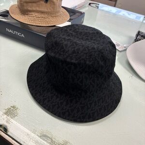 MICHAEL KORS Women's MK Logo MonogramFashion Bucket Hat Black SZ S/M New No Tags